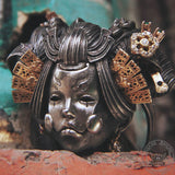 Japanese Geisha Sterling Silver Skull Ring | Gthic.com