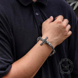Jesus' Suffering Cross Stainless Steel Bracelet | Gthic.com
