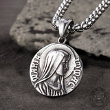 Jesus and Virgin Stainless Steel Pendant | Gthic.com