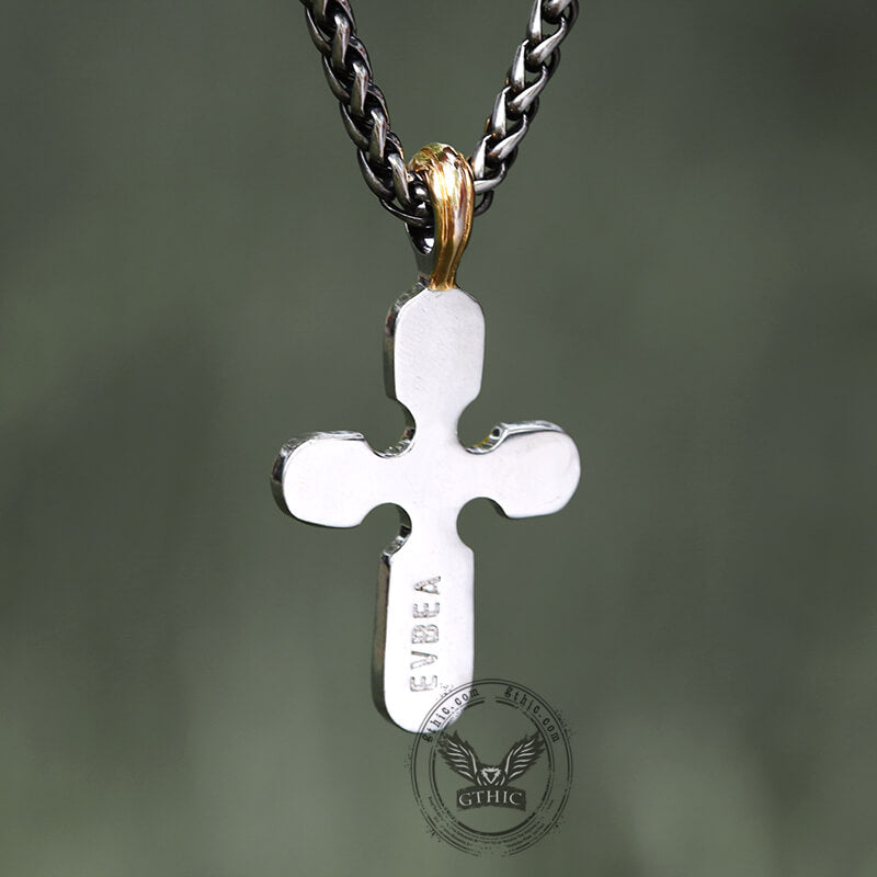 Jesus Christ Conquers Crucifixion Pure Tin Necklace