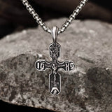 Jesus Christ Conquers Crucifixion Pure Tin Necklace | Gthic.com