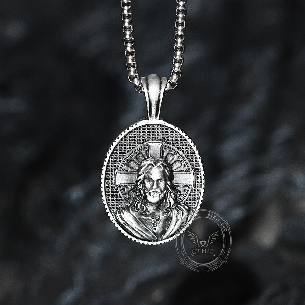 Jesus Christ Cross Pure Tin Necklace | Gthic.com