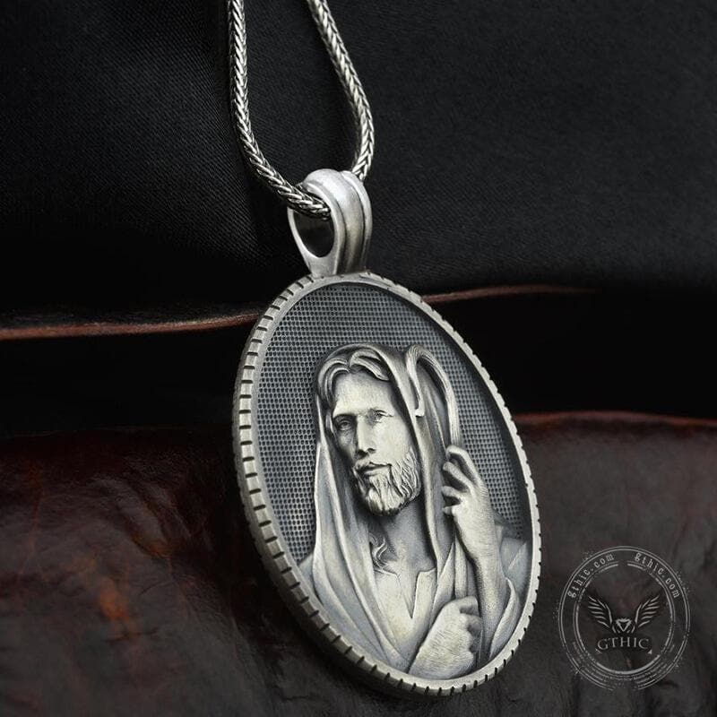 Jesus Shepherd Pure Tin Necklace03 | Gthic.comJesus Shepherd Pure Tin Necklace 04 | Gthic.com