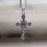Jesus Suffering Stainless Steel Cross Pendant | Gthic.com