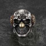 Joker Sterling Silver Skull Ring 02 | Gthic.com