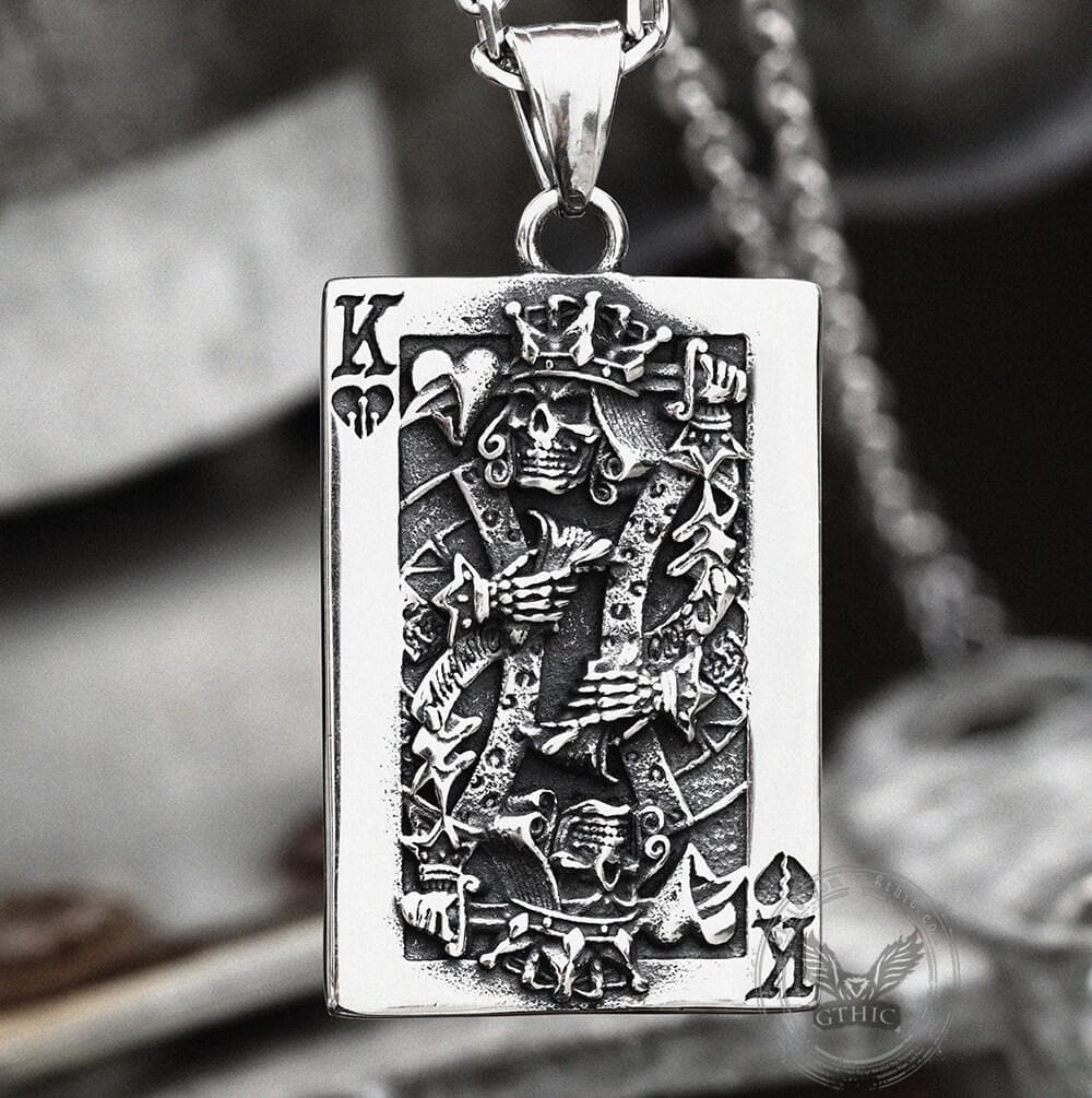 King Of Spades Stainless Steel Poker Pendant | Gthic.com