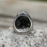 Knight Soldier Stainless Steel Punk Ring | Gthic.com
