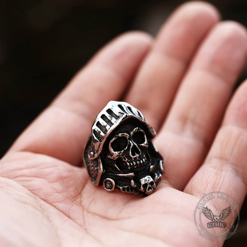 Knight Soldier Stainless Steel Punk Ring