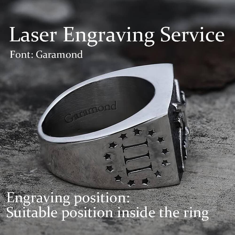 Retro Simple Stainless Steel Engraved Ring – GTHIC