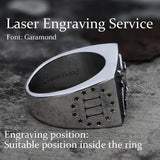 Retro Simple Stainless Steel Engraved Ring