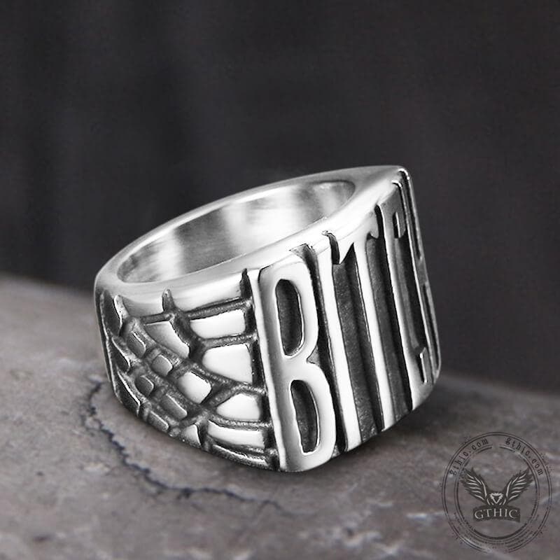 Letters BITCH Stainless Steel Ring