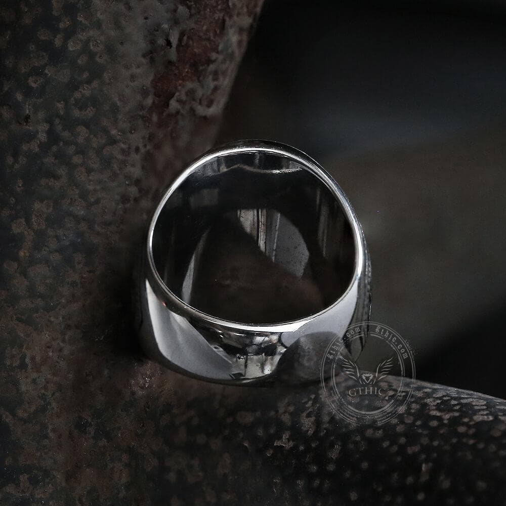 Leviathan Cross Stainless Steel Ring