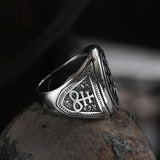 Leviathan Cross Stainless Steel Ring 04 | Gthic.com