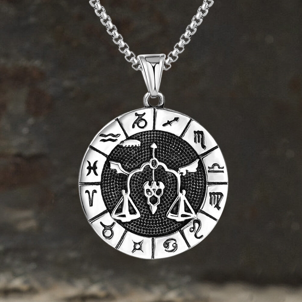 Libra Stainless Steel Pendant 01 | Gthic.com