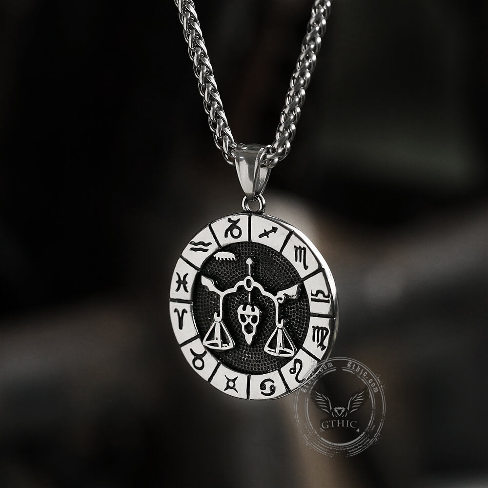 Libra Stainless Steel Pendant 03 | Gthic.com