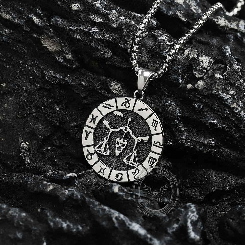 Libra Stainless Steel Pendant 04 | Gthic.com