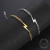 Lightening Stainless Steel Minimalism Bracelet | Gthic.com