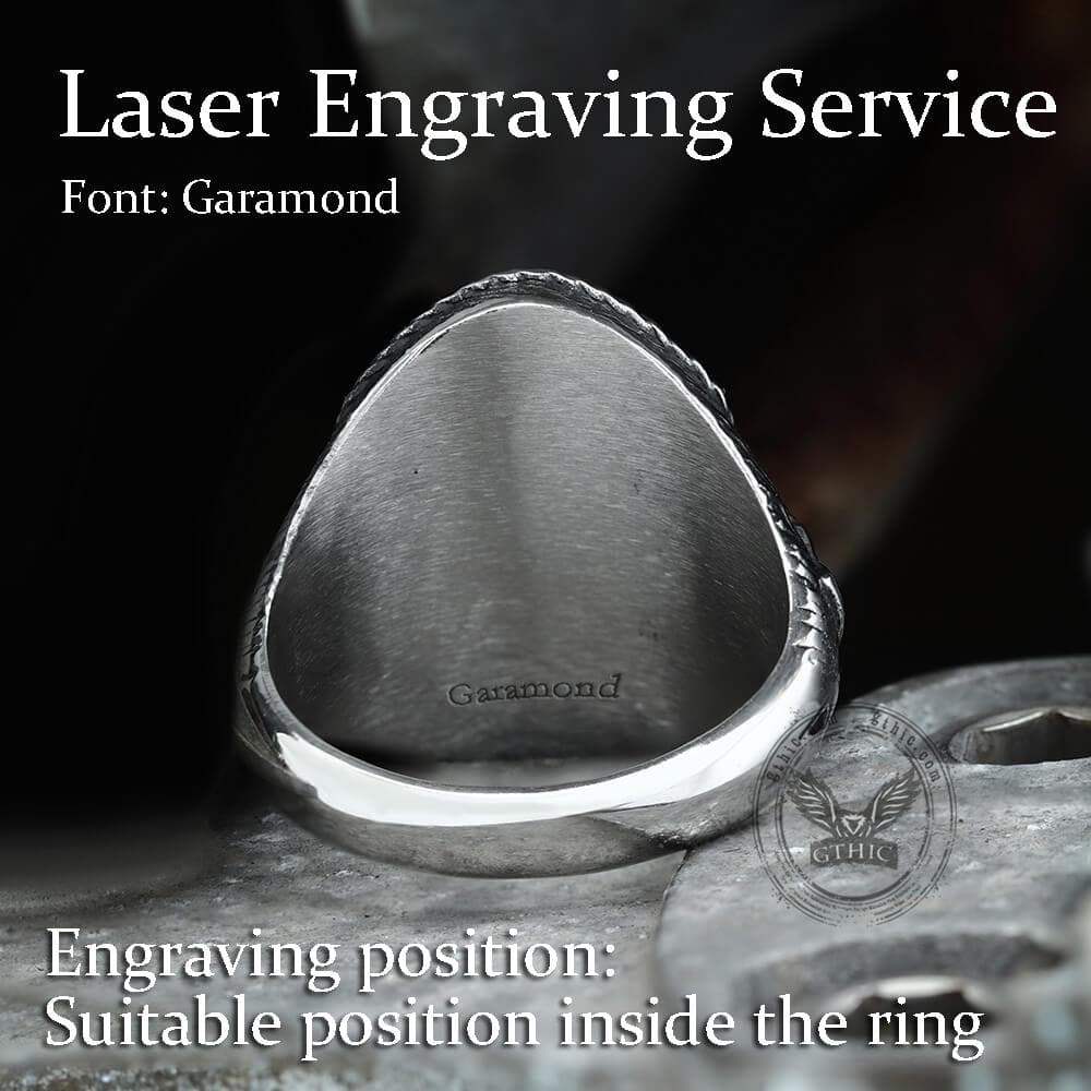 Lighthouse Hourglass Stainless Steel Marine Ring