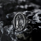 Lighthouse Hourglass Stainless Steel Marine Ring 04 | Gthic.com