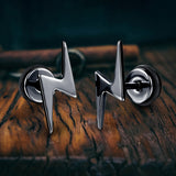 Lightning Stainless Steel Stud Earring | Gthic.com