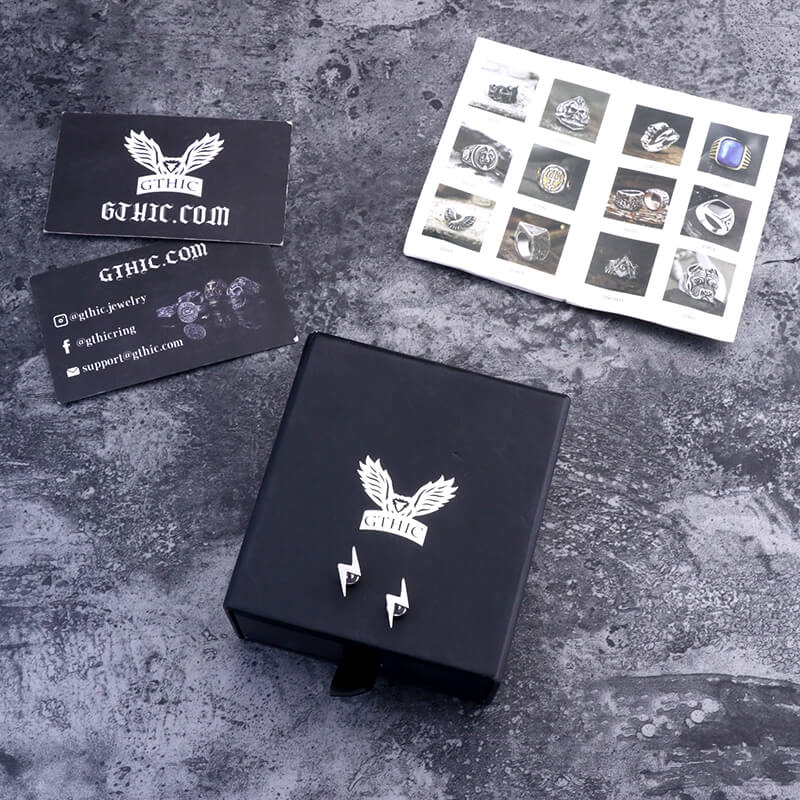 Lightning Stainless Steel Stud Earring