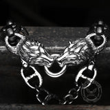 Lion Head Stainless Steel Skull Bracelet 04 | Gthic.com