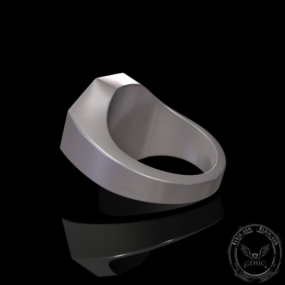 Lion Sterling Silver Signet Ring | Gthic.com