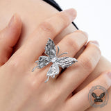Liquefied Butterfly Copper Open Ring | Gthic.com