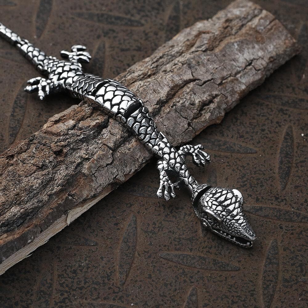 Lizard Stainless Steel Animal Bracelet 01 | Gthic.com