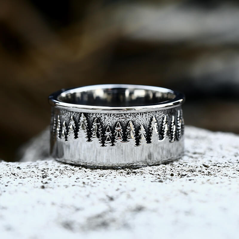 Howling Lone Wolf Stainless Steel Ring