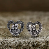 Loved Heart Skull Stainless Steel Ear Gauges | Gthic.com