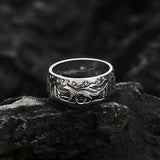 Loyal Wolf Pattern Alloy Embossed Ring