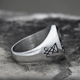 Lucifer Nephilim Seal Stainless Steel Ring | Gthic.com