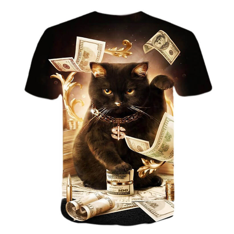 Lucky Cat Polyester T-shirt | Gthic.com