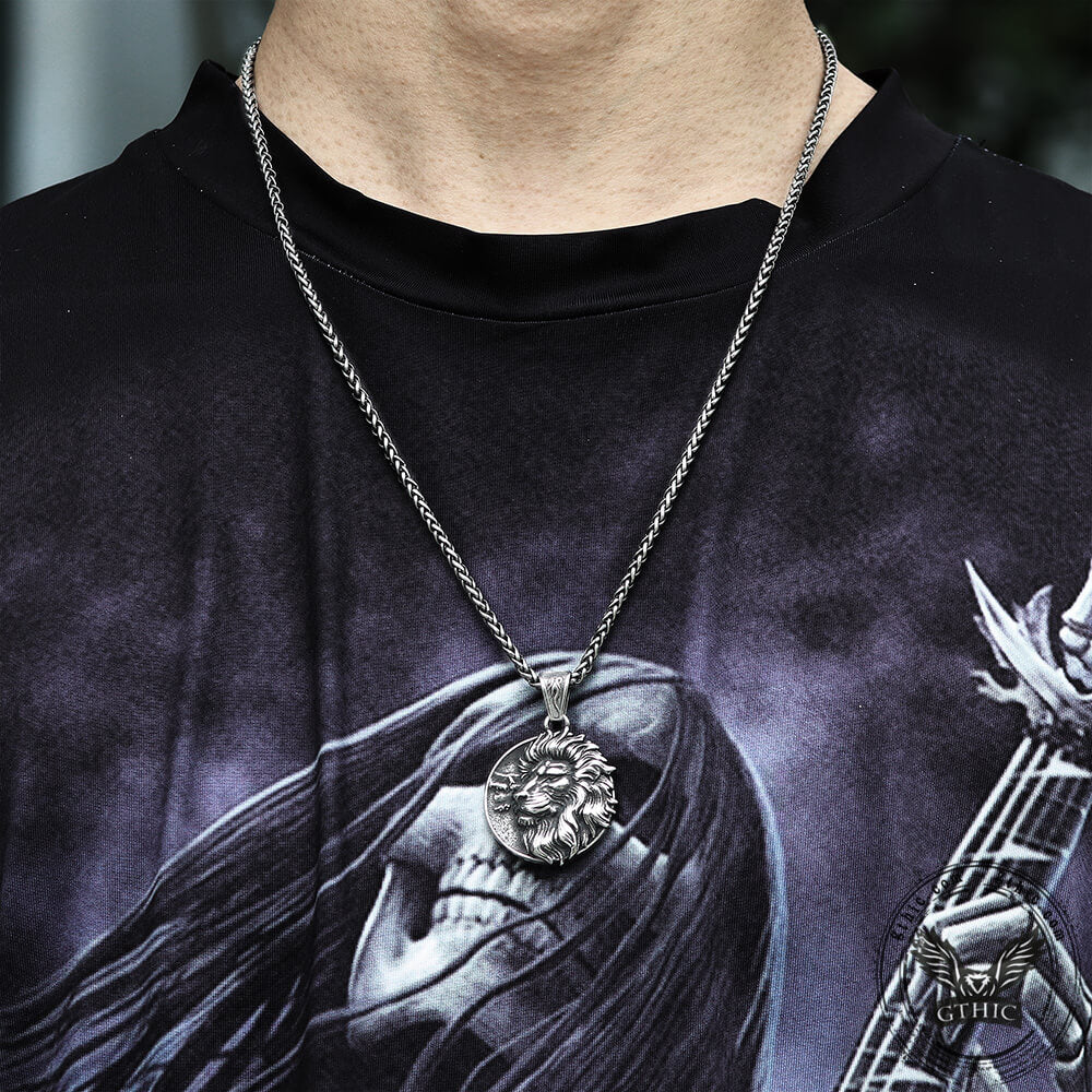 Majestic Lion Head Stainless Steel Pendant