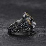 Majestic Tiger Head Sterling Silver Ring | Gthic.com