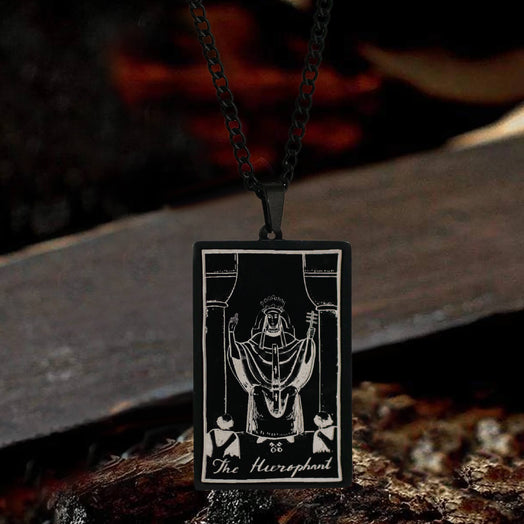 Major Arcana Tarot Stainless Steel Necklace 04 | Gthic.com