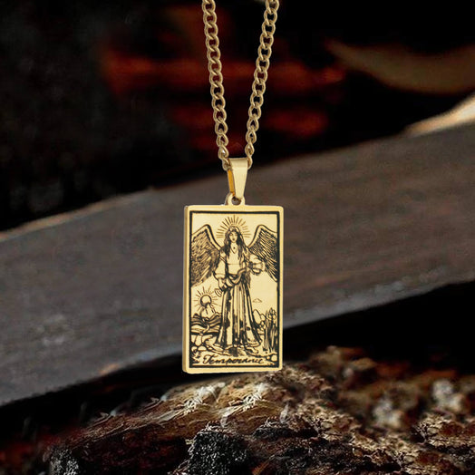 Major Arcana Tarot Stainless Steel Necklace 06 | Gthic.com