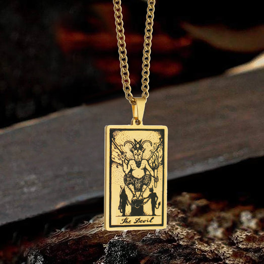 Major Arcana Tarot Stainless Steel Necklace 02 | Gthic.com