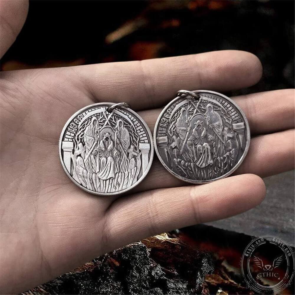 Many-Faced God Hobo Nickel Pendant