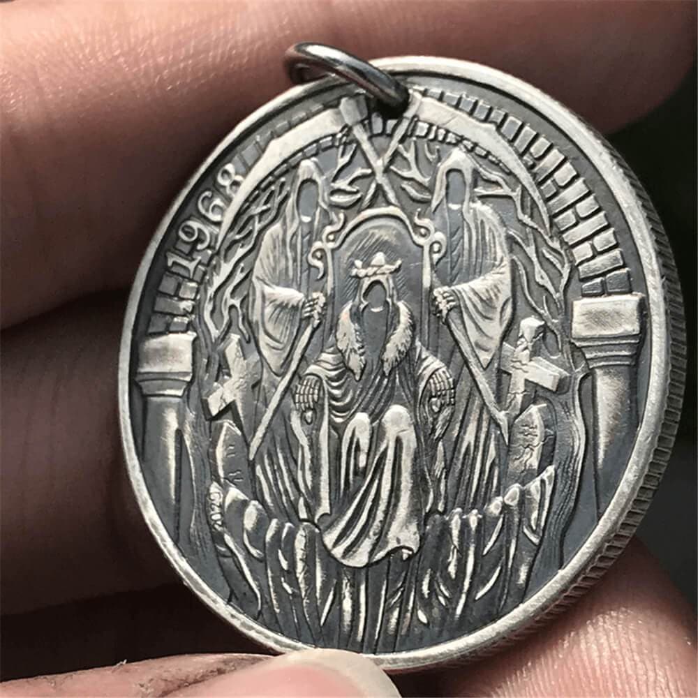 Many-Faced God Hobo Nickel Pendant