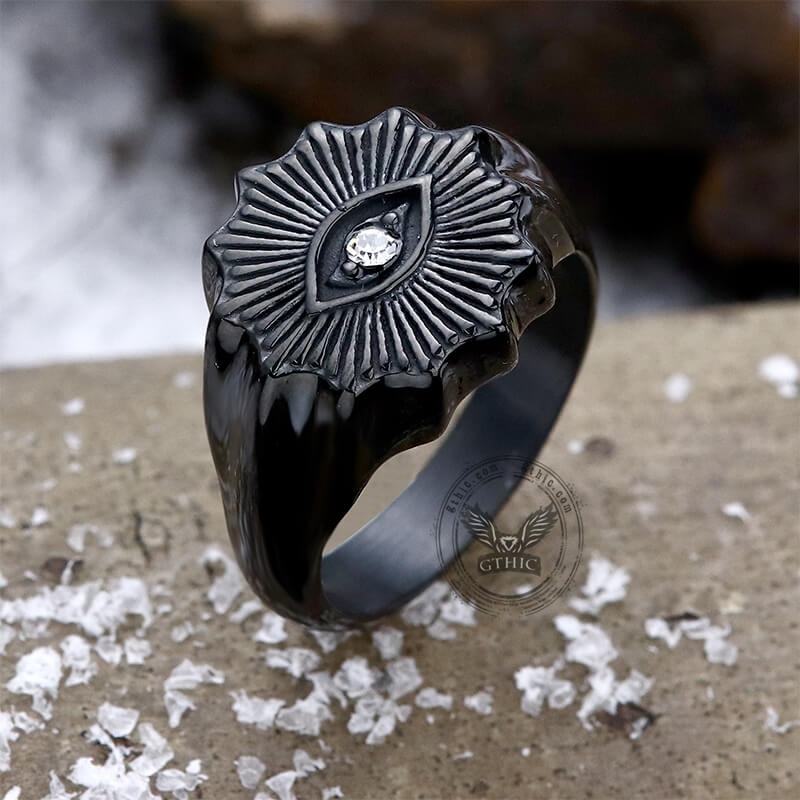 Masonic Eye Stainless Steel Ring