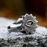 Masonic Eye Stainless Steel Ring | Gthic.com