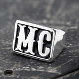 MC Stainless Steel Biker Ring 01 | Gthic.com