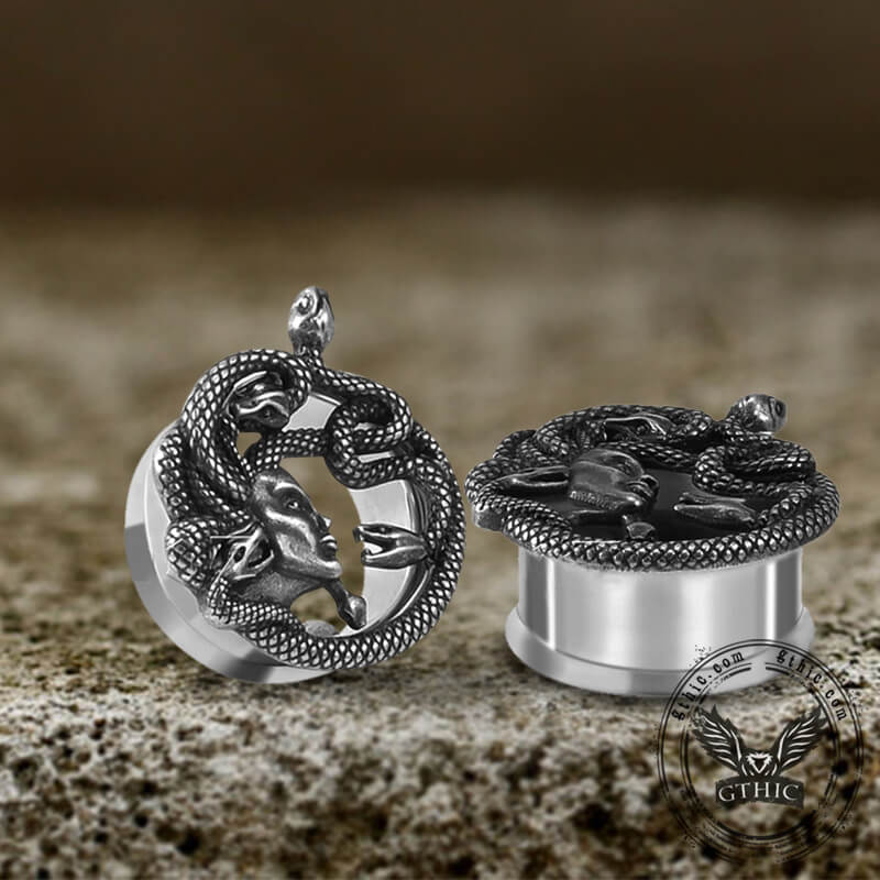 Medusa Stainless Steel Ear Gauges | Gthic.com