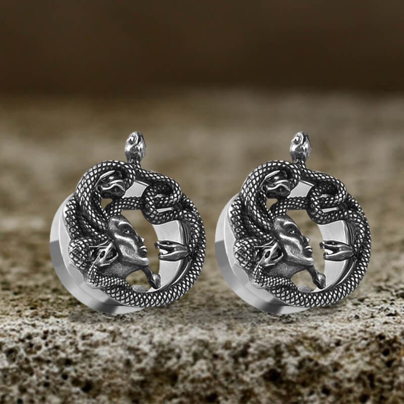 Medusa Stainless Steel Ear Gauges | Gthic.com