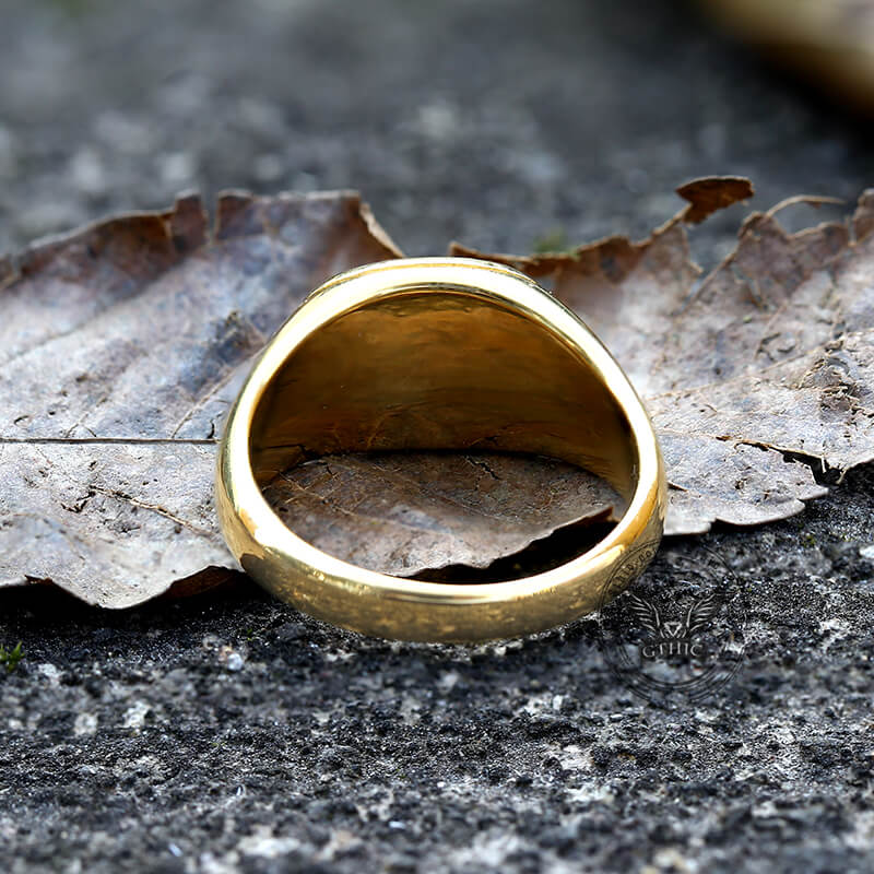 Square Shell Stainless Steel Minimalism Ring | Gthic.com