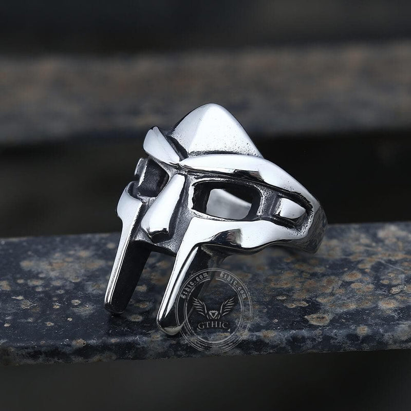 MF DOOM Mask Stainless Steel Ring 03 | Gthic.com
