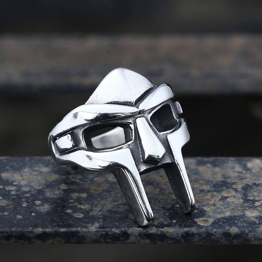 mf doom mask stainless steel ring gthic 3