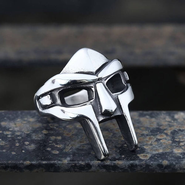 MF DOOM Mask Stainless Steel Ring 01 | Gthic.com